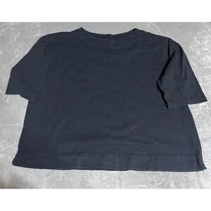 Pacificotton San Francisco Top Womens XL Black Boatneck 3/4 Sleeve Lagenlook